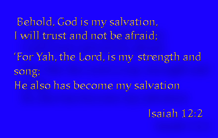 Isaiah 12  2  the Lord is my strength