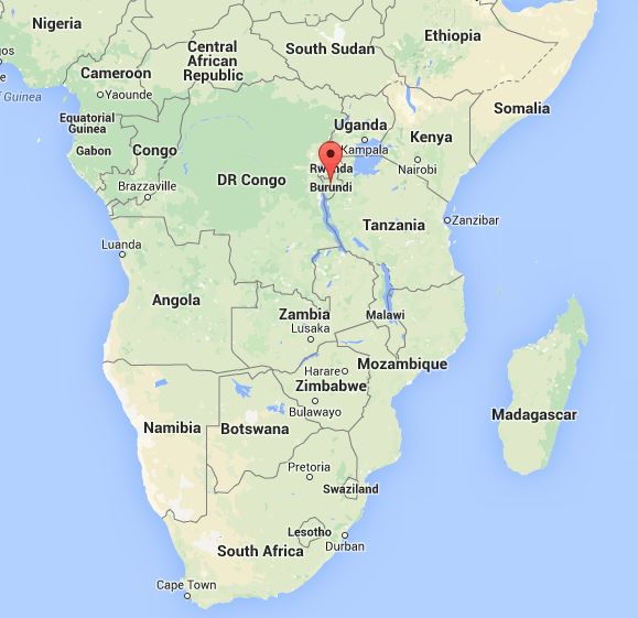 Burundi Africa map