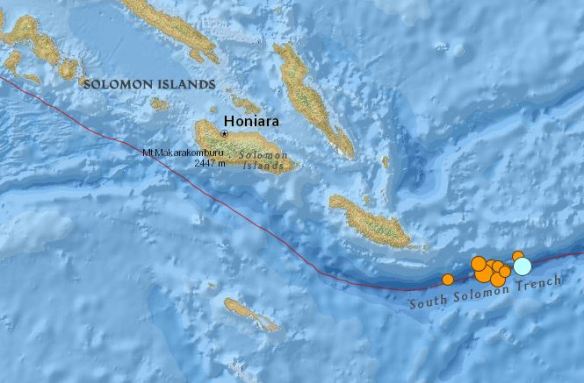 earthquakes Solomon Islands 23 May 2015
