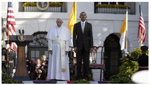 Pope and Obama white house
